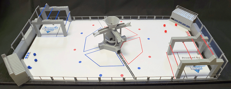 2022 Rapid React field layout showing the central scoring target